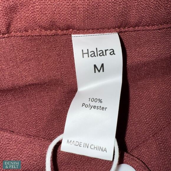 Halara Women’s Henley Neck High Low Curved Hem Top Brown Size Medium NEW/NWT!! - Picture 10 of 12